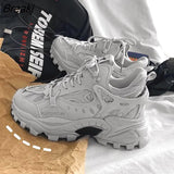 Shoes Luxury Sneakers Men's Harajuku Chunky Sneakers Autumn Black Running Footwear Male High Fashion Zapatos