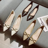 New Thick-Heeled Single-Heeled Shoes For Women In Autumn Style With Skirt, Pointed Head And Low-Heeled Evening