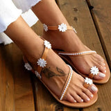 For Women Sexy Sandals Ladies Flat Shoes Sweet Bohemian Sandals Summer Breathable Casual Beach Slippers