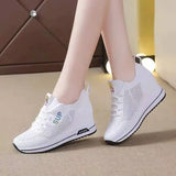 Women Wedges Platform Breathable Casual Woman Fashion Sneakers Height Increasing Vulcanize 2024 Zapatillas Deporte Zapatos