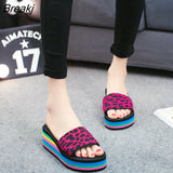 Women Sandal Slippers Platform Bath Slippers Wedge Beach Flip Flops High Heel Beach Slide Shoes EVA Fashion Casual