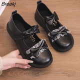 Lolita Bow Bear Mary Jane Shoes Ladies Cute Kawaii Platform Flat Shoes Women Fashion Designer Buckle Strap Leather