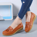 Women Shoes 2023 Spring Autumn Flats Leather Breathable Moccasins Women Boat Shoes Ballerina Ladies Casual Shoes Zapatos