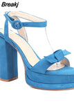 Platform Chunky Heels Sandals 2023 Brand New Spring Summer Fashion Ankle Strap comfy Walking Office Lady Woman