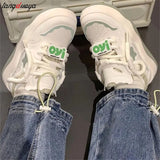 Casual Platform Sneakers Women's Sports Shoes Chunky Vintage Tennis Female Flats Kawaii Vulcanize Harajuku Footwear