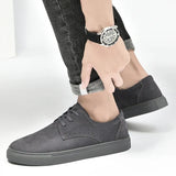 Leather men shoes Autumn Winter Men Shoes lace up Outdoor Casual Shoe Flat Shoe Breathable Non-slip Walking Shoes