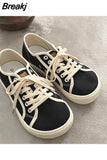 Sneakers Canvas Shoes Women Low Top Sneakers Wide Toe Lace Up Trainers Shoes 2023 Girls Red Blue Sneakers Girls