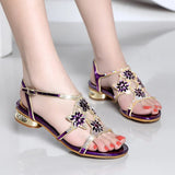 New Bohemian Diamond Sandals Women Wear Fashionable And Comfortable Anti-Slippery Flat-Soled Sandals In