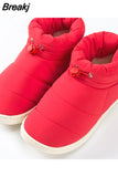 Women Winter Down Shoes Plus Size 45 Couple Snow Boots Women Shoes Antiskid Bottom Soft Keep Warm Mother Casual Boots