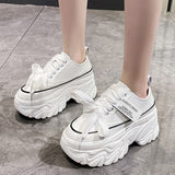 Chunky Platform Sneakers for Women High Heels Thick Bottom Vulcanize Shoes Woman 2023 Spring Autumn Increase Casual