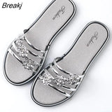 New Summer Elegant Women Fashion Peep Toe High Quality Anti Skid Indoor or Outdoor Beach Casual Comfort Flip