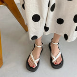 Women's Sandals 2024 Summer Solid Color Comfortable Female Beach Shoes Chunky Sandalias Non-Slip Shoe Platform Zapatillas