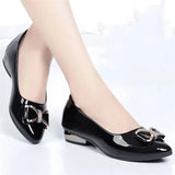 Fashion Sweet Golden Square Heel Pumps for Night Club Women Black High Quality Office Spring Shoes Sapatos Azuis