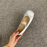 Square Head Ballet Shoes Women's Shoes 2024 New Spring Minority Evening Mary Jane Peas