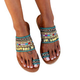 Women Sandals Summer Greek Style Boho Folk-custom Ladies Flat Shoes Casual Breathable Comfortable Beach Women