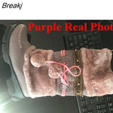 Warm Thickened Fur Over Knee High Heel Boots Women Shoes Fashion Sexy Botas Long Woman Footwear AH053 size 35-40