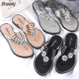 New Summer Elegant Women Fashion Peep Toe High Quality Anti Skid Indoor or Outdoor Beach Casual Comfort Flip