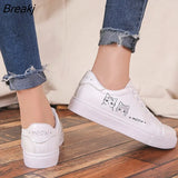 Women's Sneakers Leather Shoes Spring Trend Casual Flats Sneakers Female Fashion Comfort White Vulcanized Platform Shoes