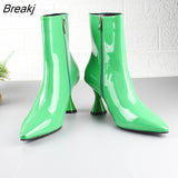 Ankle Boots Fashion High Heels for Women Shoes 2023 Spring Autumn Ankle Boots Female Pointed Short Boots Botas De
