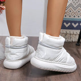 Waterproof Platform Snow Boots Women Warm Plush Lining Slip On Ankle Boots Woman Non Slip Thick Bottom Cotton
