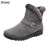 Boots Women Warm Plush Snow Boots for Women Ankle Botas Mujer Zipper No-slip Loafers Ladies Casual Comfort botas