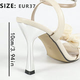 Breakj Supply Ms. Three-Dimensional Phantom Butterfly Mirror Snake Pattern Pink Ultra-High Heel High Heel