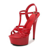 Breakj Artifact Model High Heels Thin Heel Sexy Waterproof Table 13Cm15cm Sandal Female