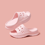 Summer Hollow Out Shower Slippers Women Non Slip Platform Flip Flops Woman Eva Soft Sole Beach Slides Female