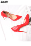 Black Classic High Heels Shoes Woman Pumps 12cm Tacones Pointed Toe Stilettos Talon Femme Sexy Wedding Shoes