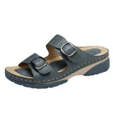 Sandals Shoes for Women Fashion Belt Buckle Platform Outdoor Walking Slippers Non-slip Open Toe Ladies Shoes