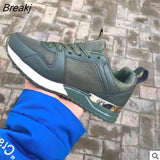 Fashion Women's Sneakers Leopard Print Leather Thick Bottom Increased Sneakers Casual Comfortable Sports Shoes For