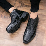 Classic Men Boots lace up High Quality Leather Men Dress Shoes fashion Outdoor Autumn Man Moccasins Men Ankle