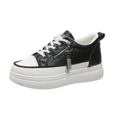 Breakj Spring And Summer New Small 100 Shoes Fashion Zipper Thick Bottom Tie Lady Casual