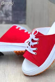 Women's Slippers 2023 Summer New Fashion Thick Bottom Cross Lace Black Dress Flat Slippers Canvas Casual Beach