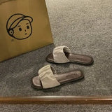 Flat Slippers In The Summer Of 2024 Women Wear Flip-Flops, Flat Heels, Pregnant Women's Comfortable And Fashionable Square-Toe