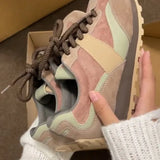 Breakj German Training Shoes Super Fire Fight Color Platform Sports Shoes Women's Shoes 2024 Summer New Advanced Sense Versatile Casual