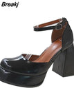 High-heeled Shoes Spring New Korean Version of Wild Thick-heeled Square Toe French Retro Mary Jane Trend Lolita