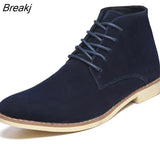 Men Boots Fashion Comfortable spring Autumn Lace-up Casual Ankle Rubber Boots male Shoes hombre Sapatilha Black Blue Yellow