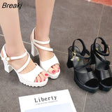 high heels sandals women thick platform shoes Woman Cross Platform Sandals Roman Ladies Shoes Gladiator Heel Pumps