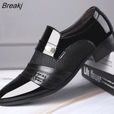 Slip on Men Dress Shoes Men Oxfords Fashion Business Dress Men Shoes 2020 New Classic Leather Men'S Suits Shoes Man