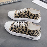Women Classic European Stylish Leopard Spring Lace Up Shoes Lady Casual Comfort Summer Office Party Shoes Sapatos Femininas