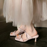 Spring And Summer New High-Heeled Simple Sandals Girls Wear Square Head Shit Feeling High-Heeled Sandals In