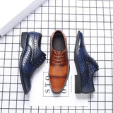 Breakj Formal Men's Fashion Business Casual Leather Shoes Versatile Fashion Single Shoes Wear-Resistant Black Plus Size Men's