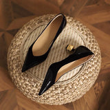 Women's High Heels French Retro Pointed Toe Heels Shoes Fashion Elegant Party Dress Shoes Black Women Pumps Zapatos De