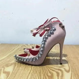 Runway Women Pumps Crystal Metal Decoration High Heels Sandals For Women Luxury Designer Nightclubs Banquets Female