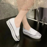 Women's Flat Shoes 2023 Summer Fashion New Crystal Sequins Round Toe Luxury Flat Shoes Flat Women's Shoes Zapatillas