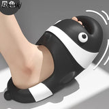 Cute Soft Animals Slippers for Women Fashion Indoor House Clown Fish Sandals Couples Bathroom Anti-slip Platform