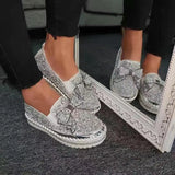 Women With Single Shoes In Spring 2023, The New Style Of One Foot With Thick Soles, Lazy People, Leisure Drill, Bow Tie, Korean Version Of Student