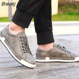 Luxury Leather Shoes Men Sneakers Men Trainers Lace-up Flat Driving Shoes Zapatillas Hombre Casual