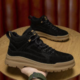 Qulity Men's Boots Anti-Slip Comfortable Military Work Boot Spring Winter Men Shoes High Top Motorcycle Ankle